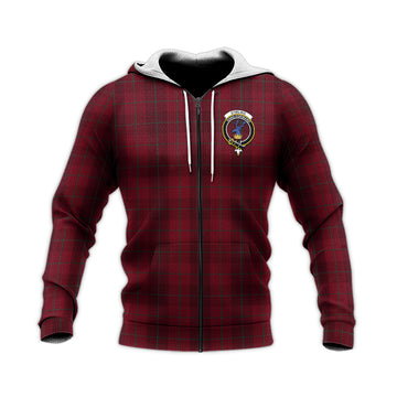 Stirling of Keir Tartan Knitted Hoodie with Family Crest