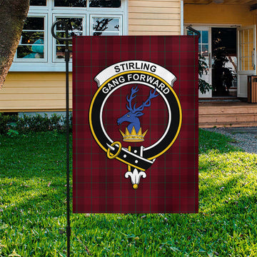 Stirling of Keir Tartan Flag with Family Crest