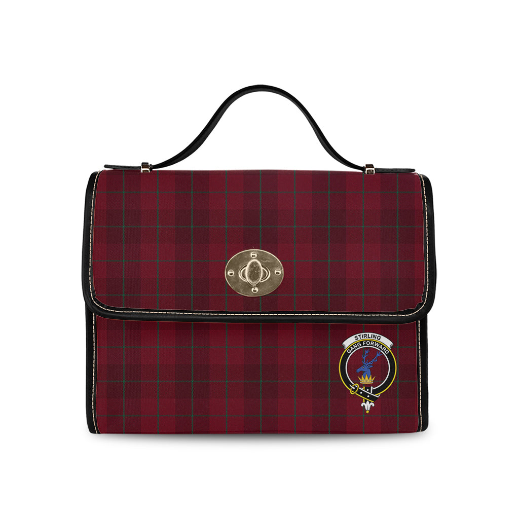 stirling-of-keir-tartan-leather-strap-waterproof-canvas-bag-with-family-crest