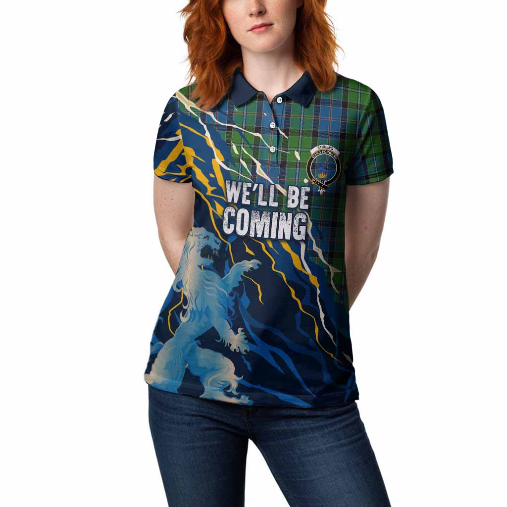 Stirling Scotland Tartan Women Polo Shirt WC2026 Football - We'll Be Coming