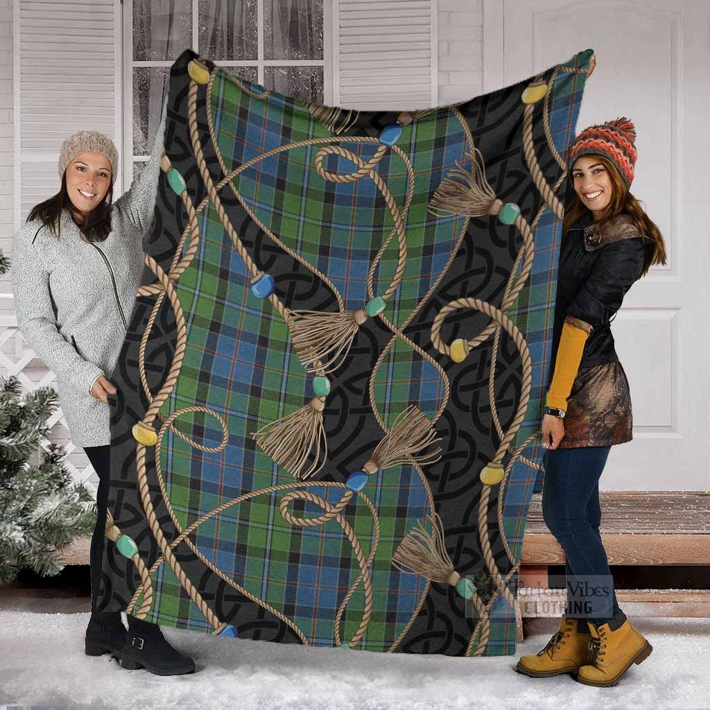 Stirling Scottish Tartan Twisted Ropes Stylized Blanket - Tartan Vibes Clothing