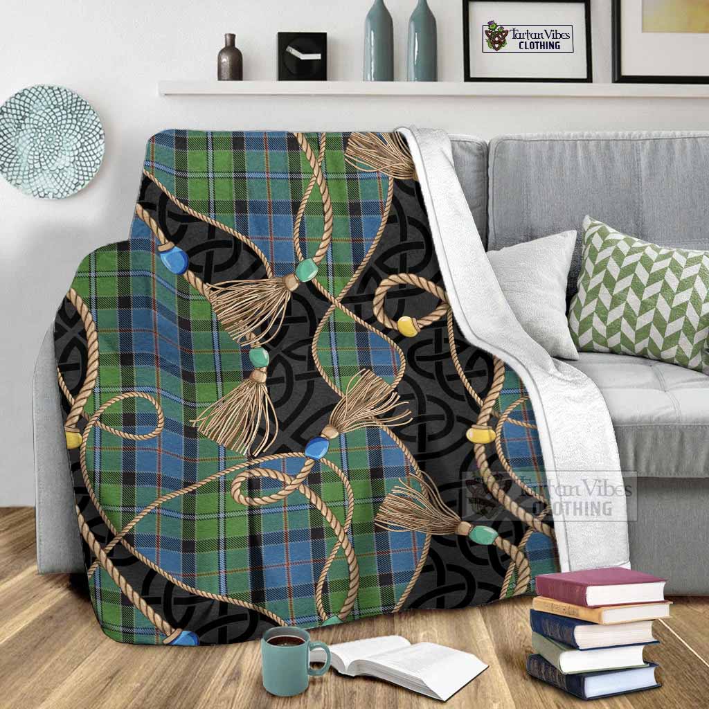 Stirling Scottish Tartan Twisted Ropes Stylized Blanket - Tartan Vibes Clothing