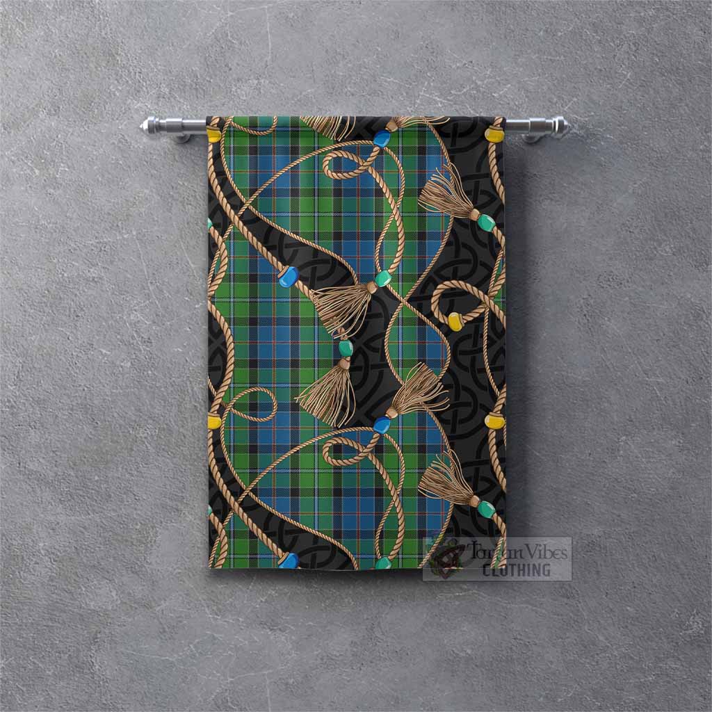 Stirling Scottish Tartan Twisted Ropes Stylized Gonfalon Rectangle - Tartan Vibes Clothing