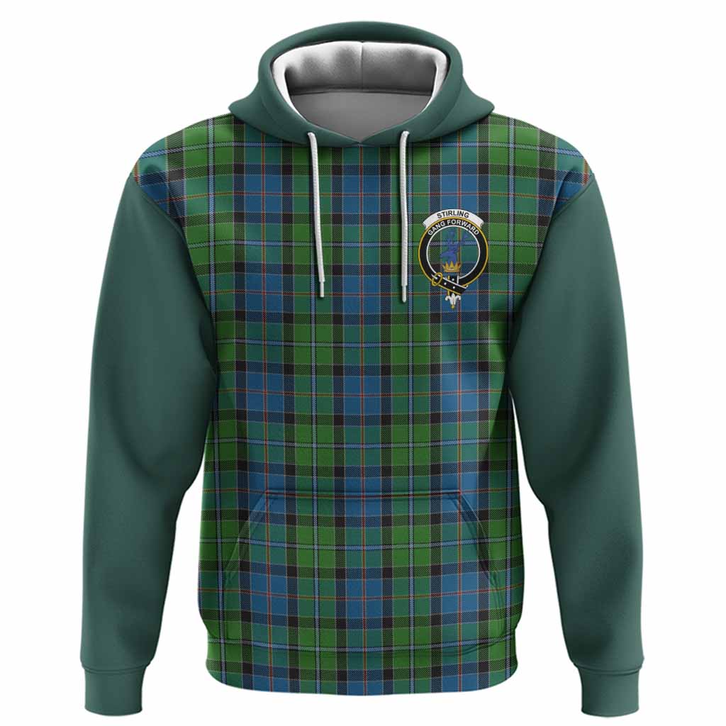 Stirling Tartan Accent Hoodie with Family Crest