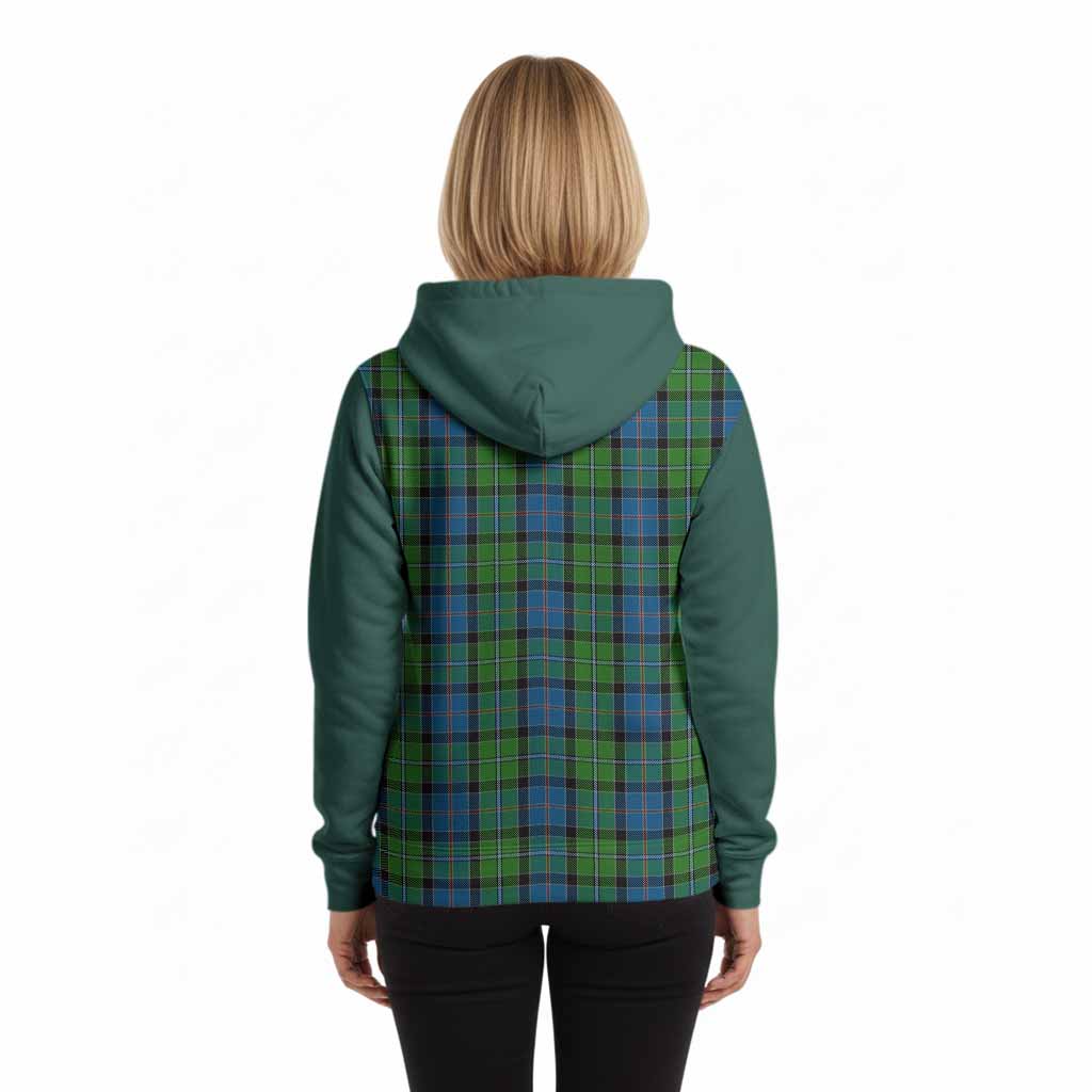Stirling Tartan Accent Hoodie with Family Crest