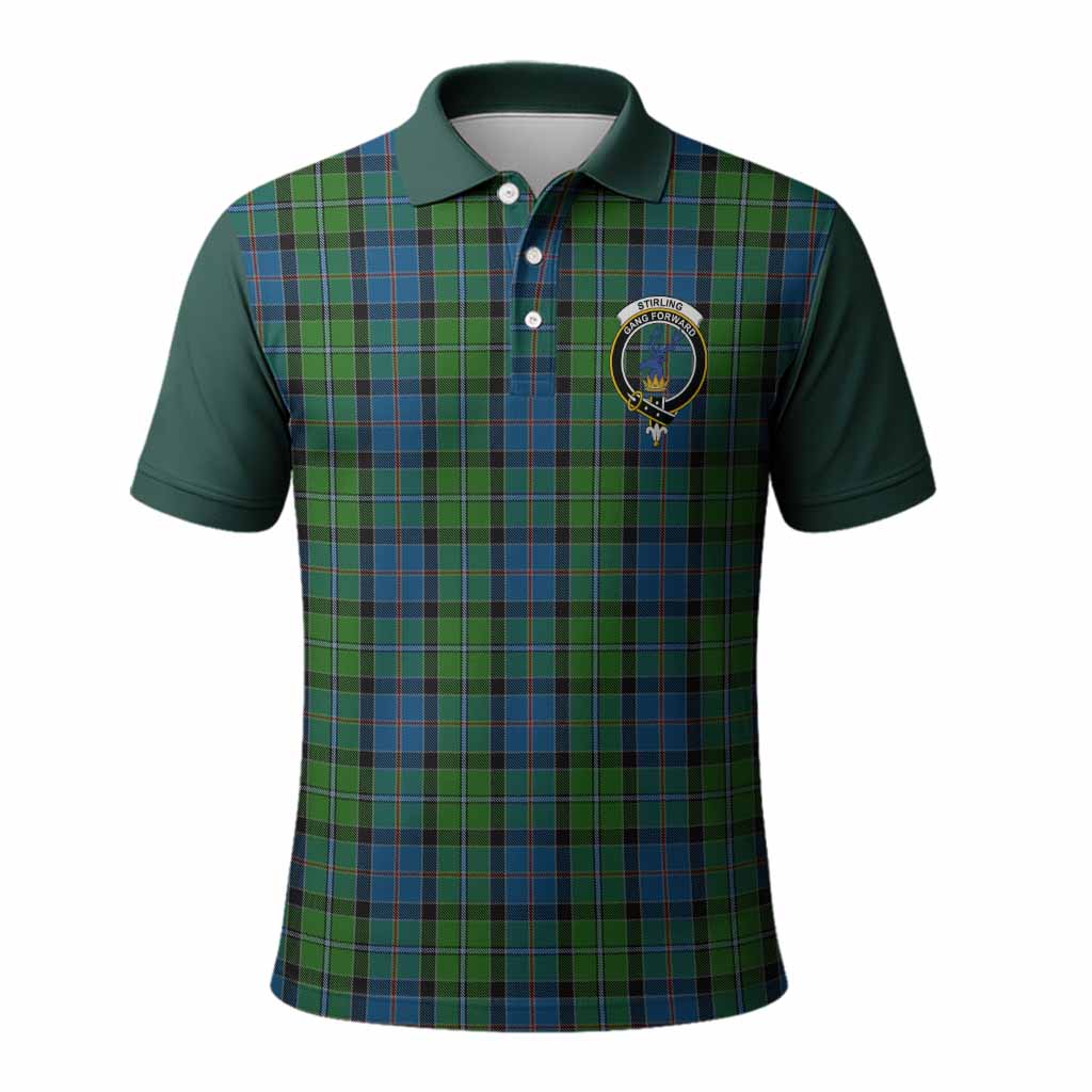 Stirling Tartan Accent Polo Shirt with Family Crest