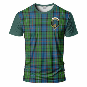 Stirling Tartan Accent T-Shirt with Family Crest