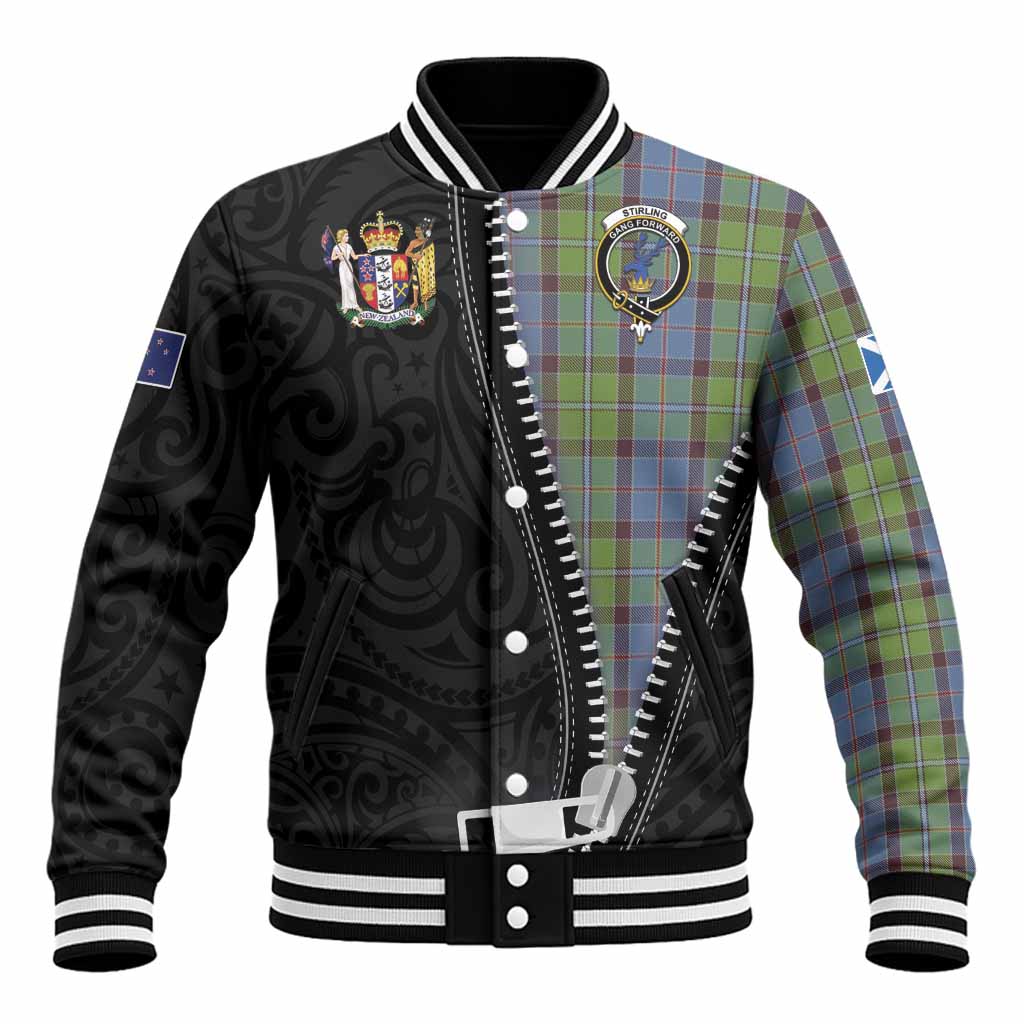 Stirling Tartan Baseball Jacket New Zealand Pattern Unique Zipper Stylized