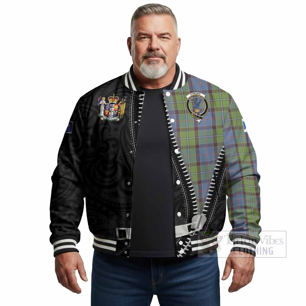 Stirling Tartan Baseball Jacket New Zealand Pattern Unique Zipper Stylized