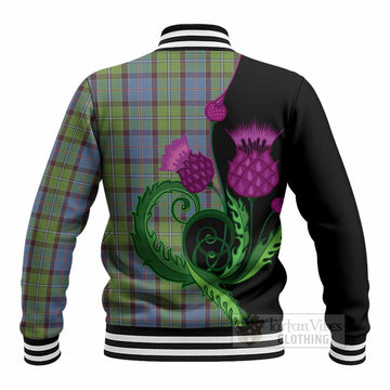Stirling Tartan Baseball Jacket Traditional Scottish Thistle