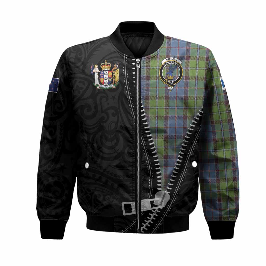 Stirling Tartan Bomber Jacket New Zealand Pattern Unique Zipper Stylized