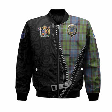 Stirling Tartan Bomber Jacket New Zealand Pattern Unique Zipper Stylized
