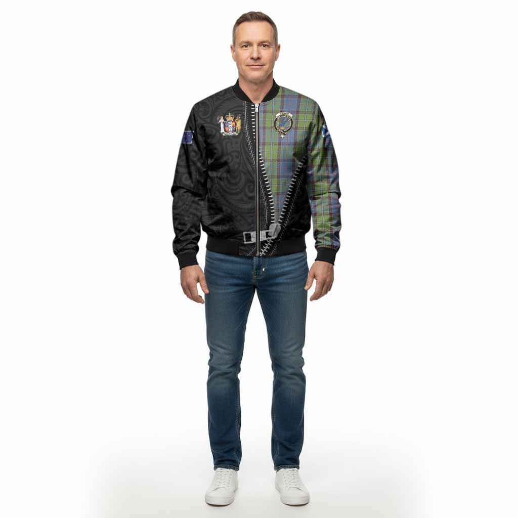 Stirling Tartan Bomber Jacket New Zealand Pattern Unique Zipper Stylized