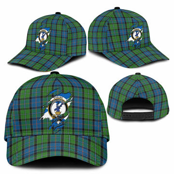 Stirling Tartan Classic Cap with Family Crest In Me Style