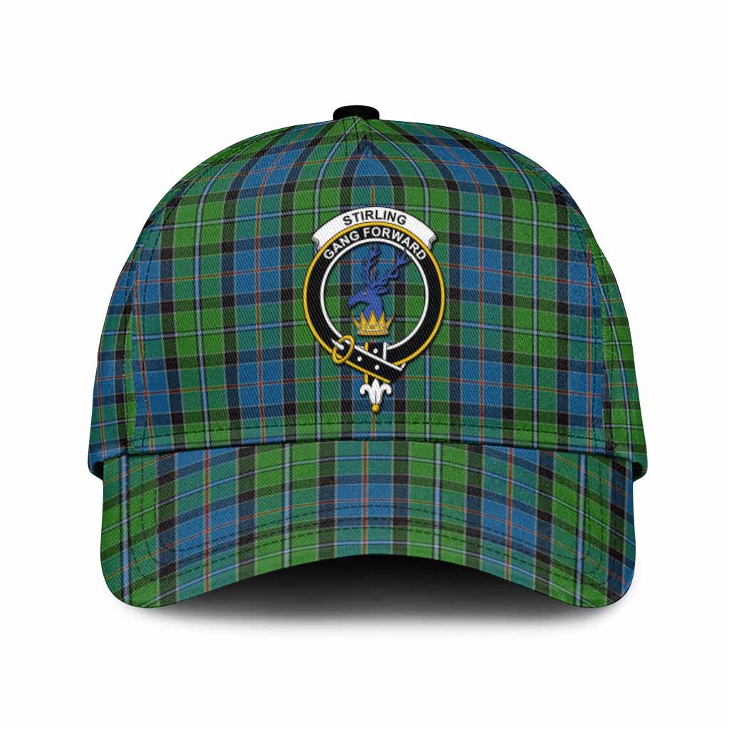 Stirling Tartan Classic Cap with Family Crest