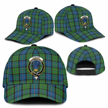 Stirling Tartan Classic Cap with Family Crest