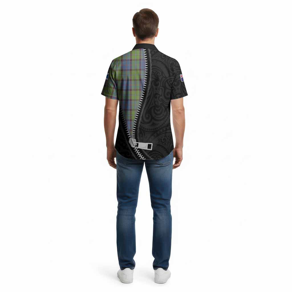 Stirling Tartan Cotton Hawaiian Shirt New Zealand Pattern Unique Zipper Stylized