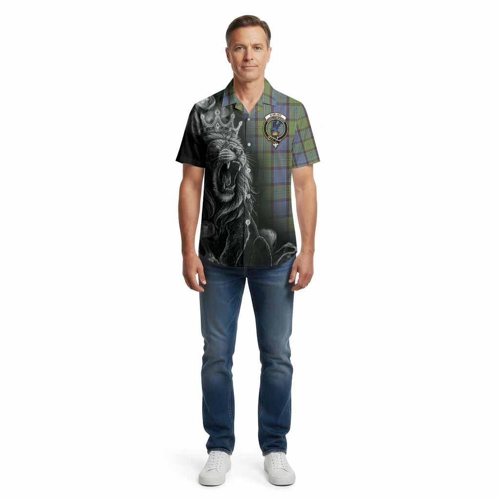 Stirling Tartan Cotton Hawaiian Shirt Roaring Lion Heritage