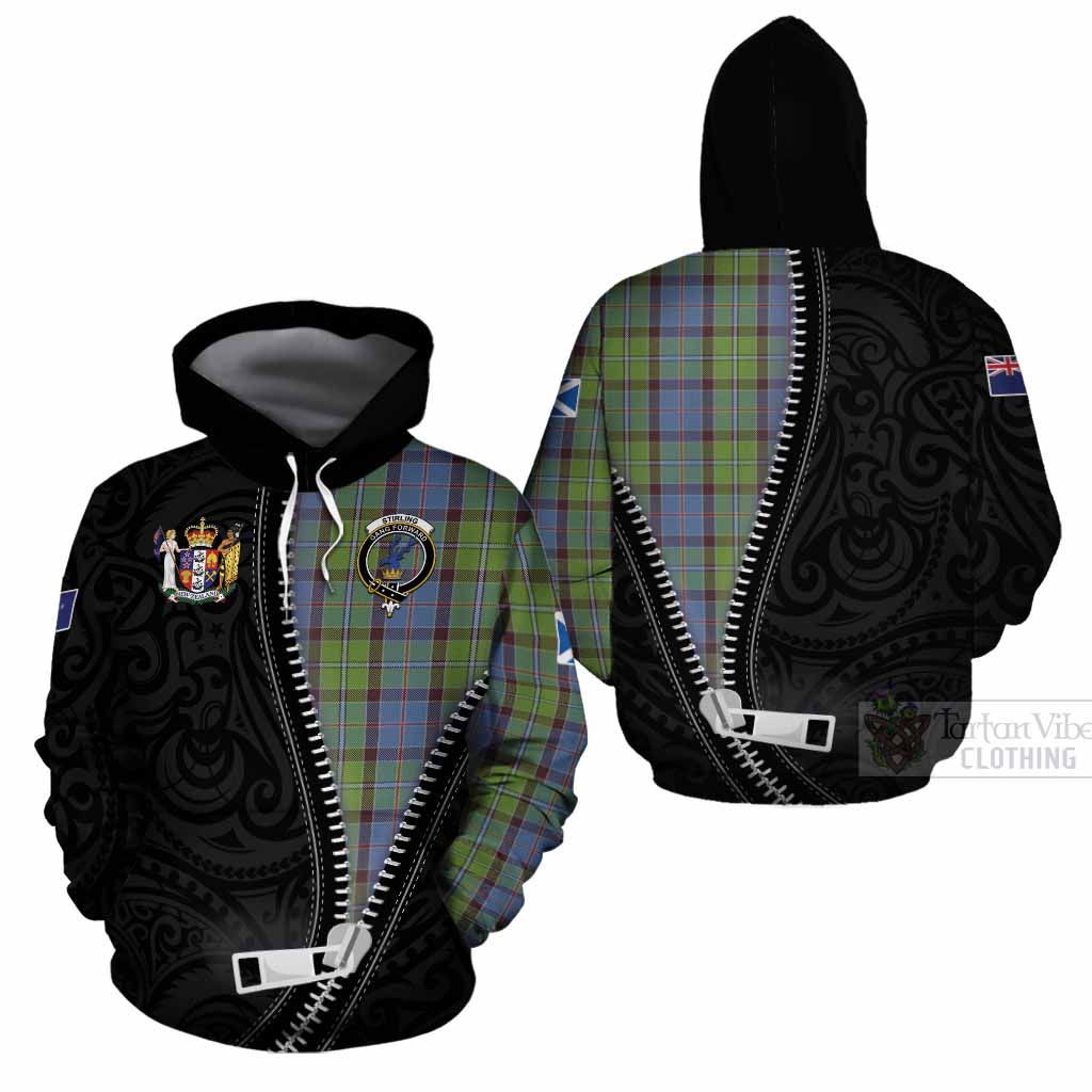 Stirling Tartan Cotton Hoodie New Zealand Pattern Unique Zipper Stylized