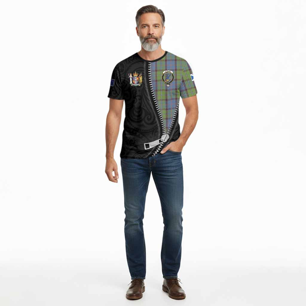 Stirling Tartan Cotton T-shirt New Zealand Pattern Unique Zipper Stylized