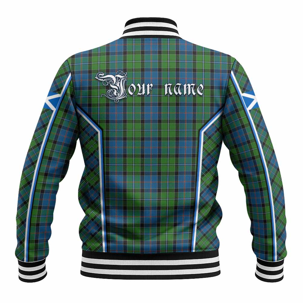 Stirling Tartan Crest Baseball Jacket Scotland Coat of Arm Flag Style - Tartan Vibes Clothing