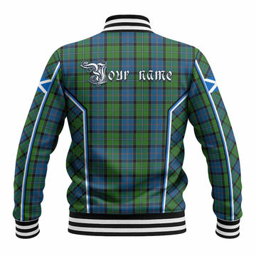 Stirling Tartan Crest Baseball Jacket Scotland Coat of Arm Flag Style - Tartan Vibes Clothing