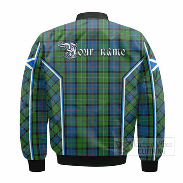 Stirling Tartan Crest Bomber Jacket Scotland Coat of Arm Flag Style - Tartan Vibes Clothing