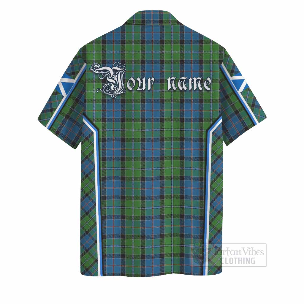 Stirling Tartan Crest Hawaiian Shirt Scotland Coat of Arm Flag Style - Tartan Vibes Clothing