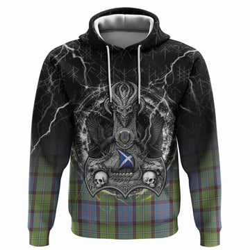 Stirling Tartan Crest Hoodie Celtic Odin's Raven Legacy