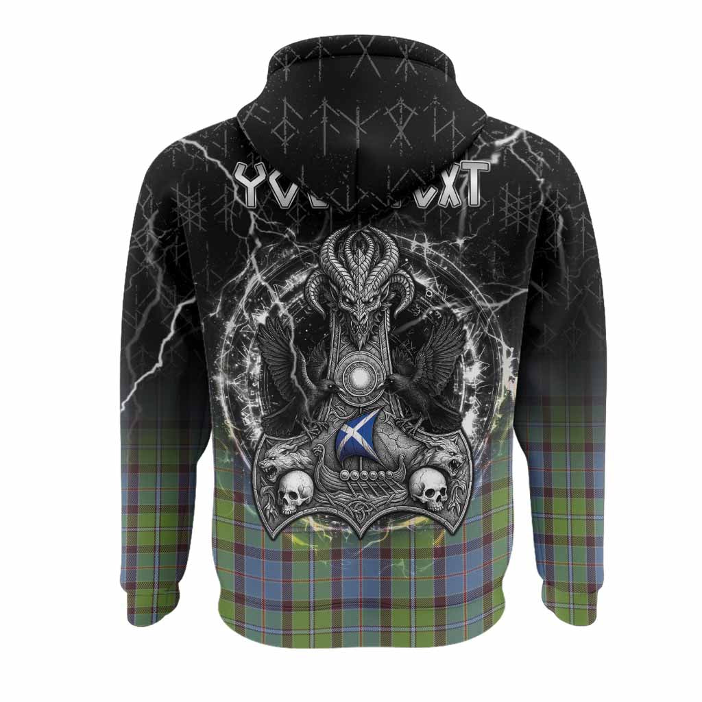 Stirling Tartan Crest Hoodie Celtic Odin's Raven Legacy