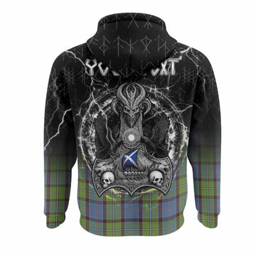 Stirling Tartan Crest Hoodie Celtic Odin's Raven Legacy