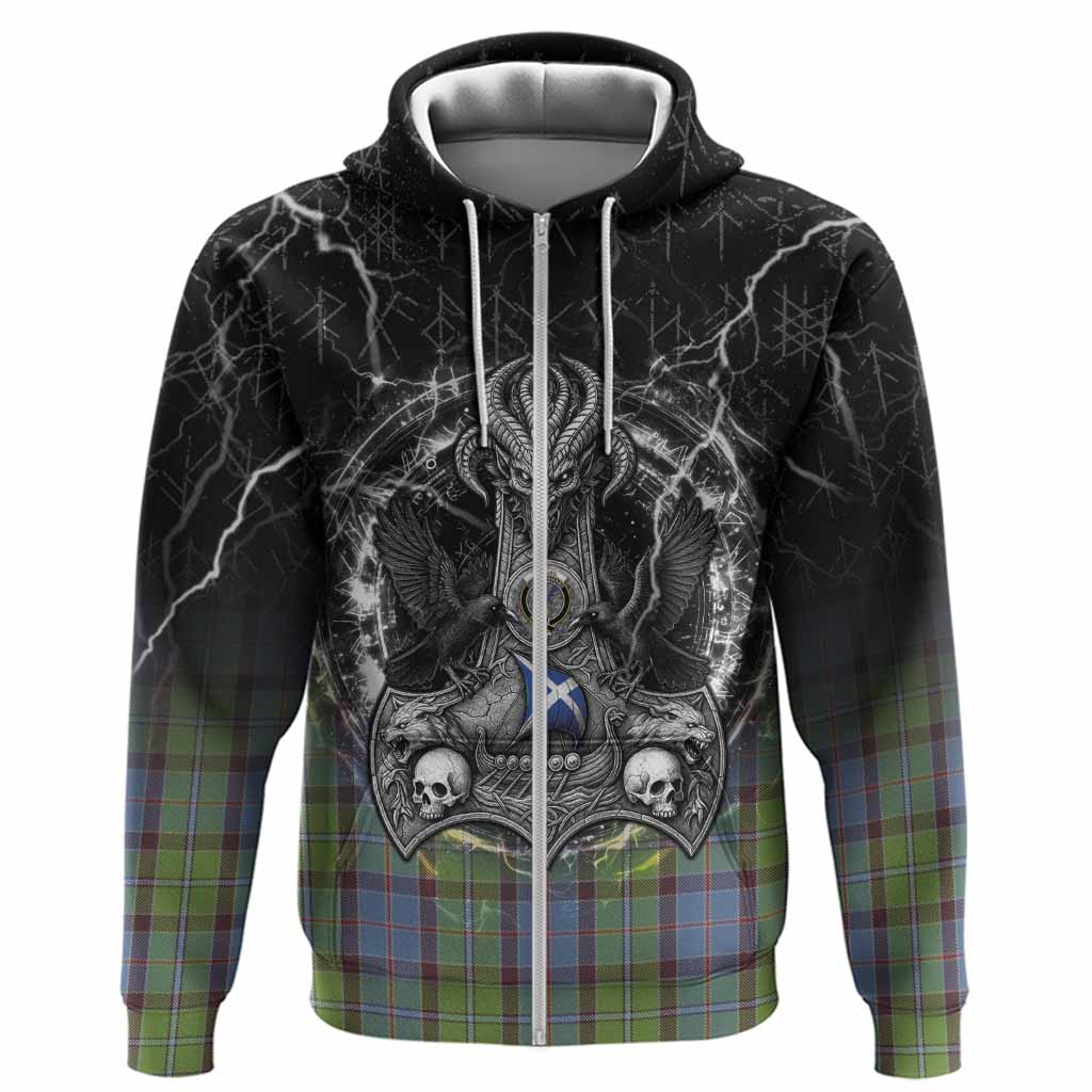 Stirling Tartan Crest Hoodie Celtic Odin's Raven Legacy