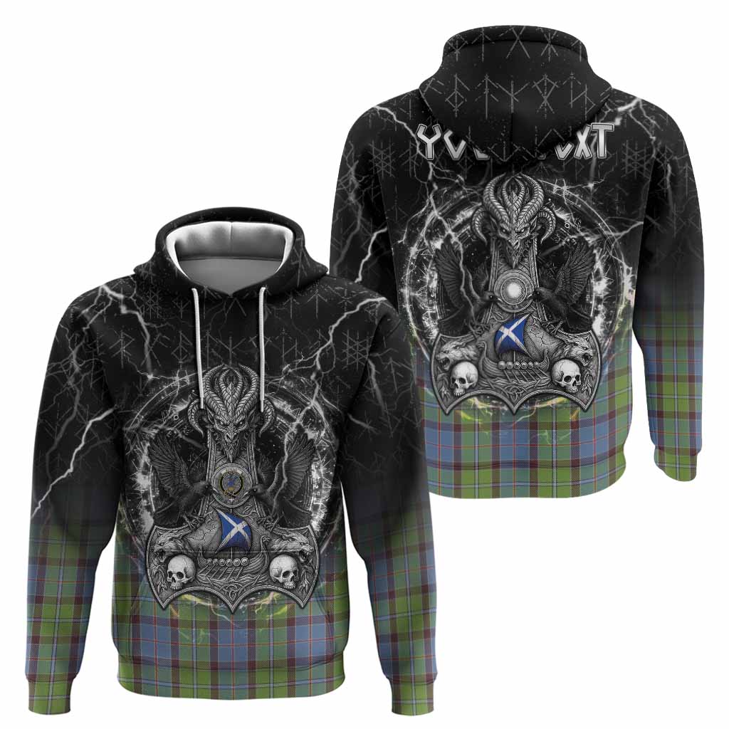 Stirling Tartan Crest Hoodie Celtic Odin's Raven Legacy