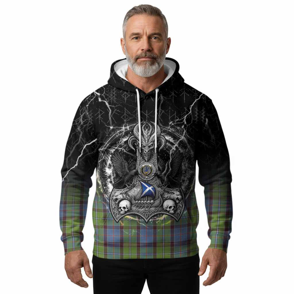 Stirling Tartan Crest Hoodie Celtic Odin's Raven Legacy