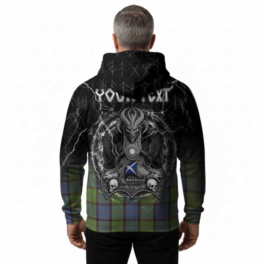 Stirling Tartan Crest Hoodie Celtic Odin's Raven Legacy