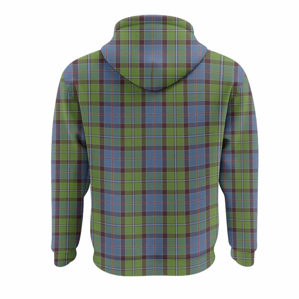 Stirling Tartan Crest Hoodie Ferocious Lion Style