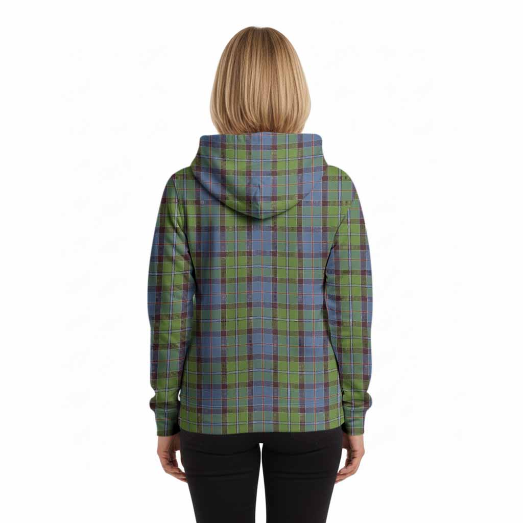 Stirling Tartan Crest Hoodie Ferocious Lion Style