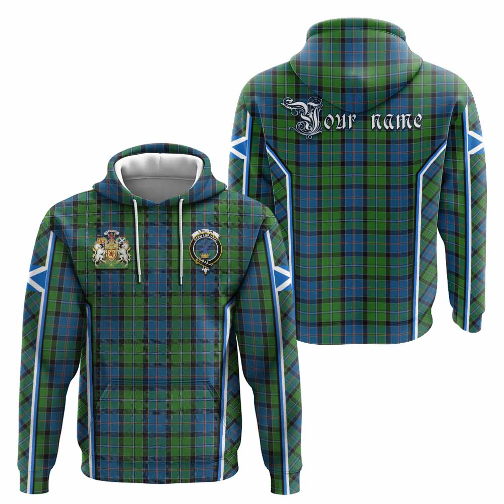 Stirling Tartan Crest Hoodie Scotland Coat of Arm Flag Style - Tartan Vibes Clothing