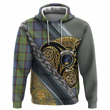 Stirling Tartan Crest Hoodie Scottish Triskele Celtic