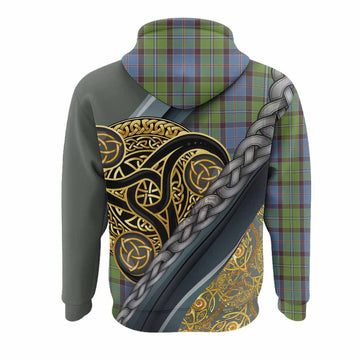 Stirling Tartan Crest Hoodie Scottish Triskele Celtic