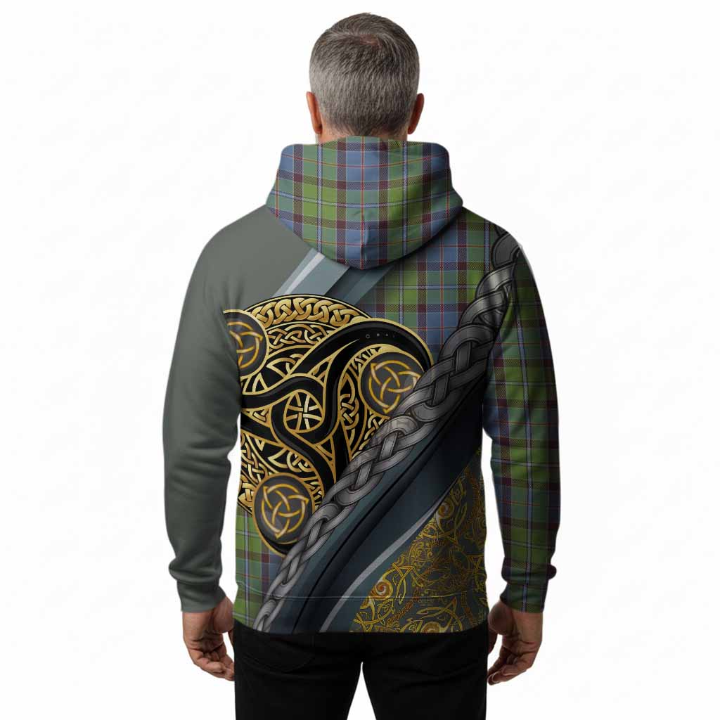 Stirling Tartan Crest Hoodie Scottish Triskele Celtic