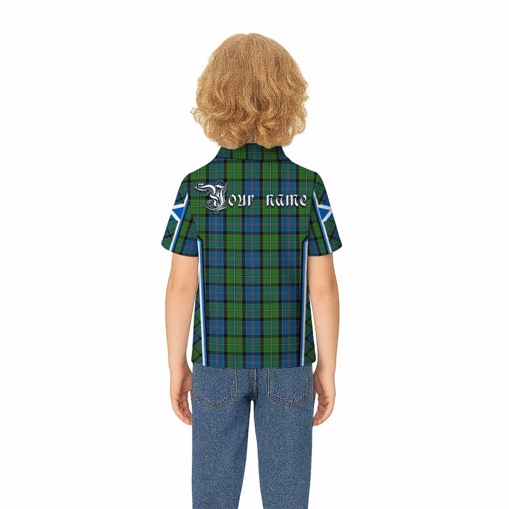 Stirling Tartan Crest Kid Polo Shirt Scotland Coat of Arm Flag Style - Tartan Vibes Clothing