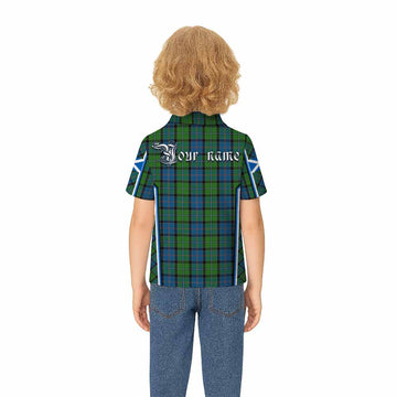 Stirling Tartan Crest Kid Polo Shirt Scotland Coat of Arm Flag Style - Tartan Vibes Clothing