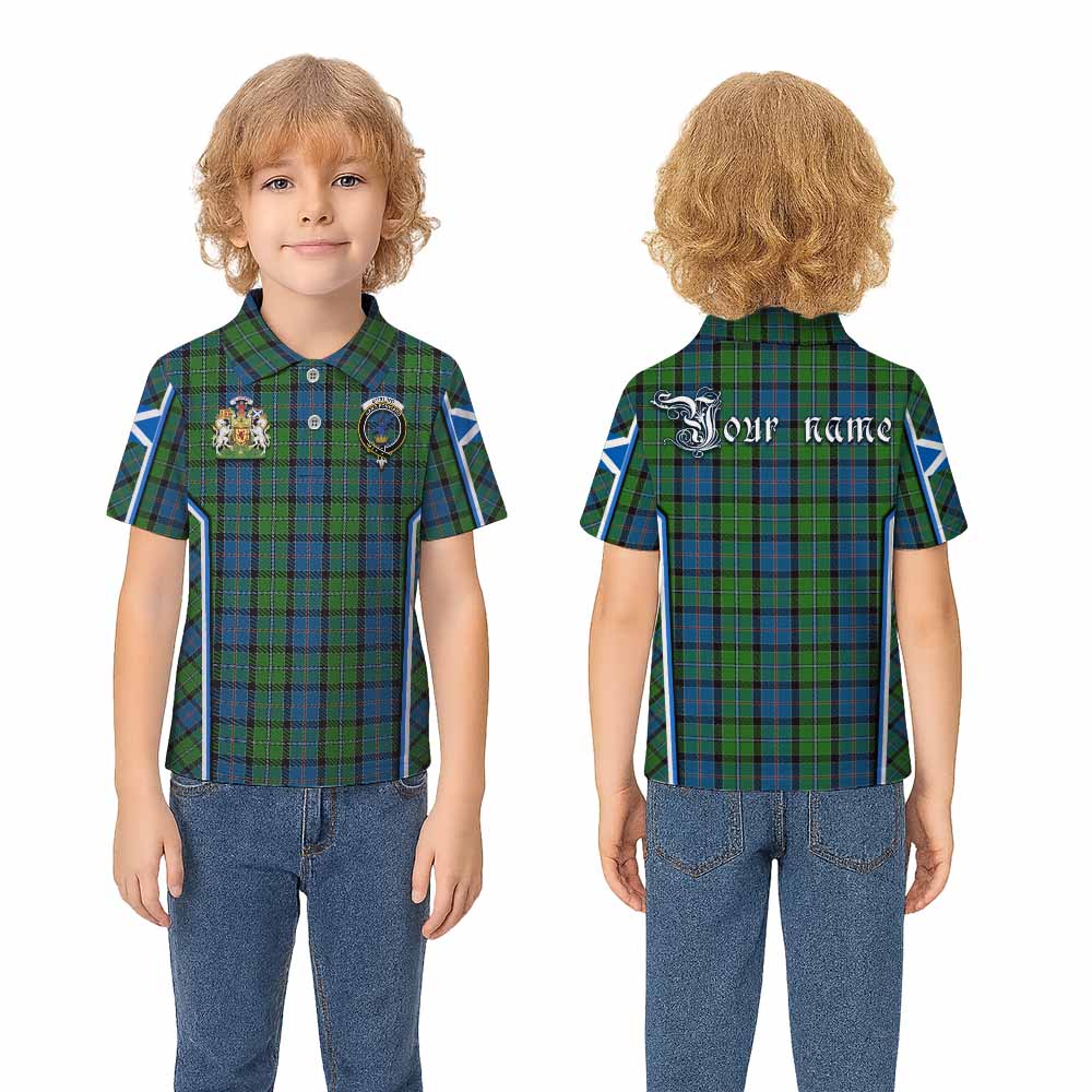 Stirling Tartan Crest Kid Polo Shirt Scotland Coat of Arm Flag Style - Tartan Vibes Clothing