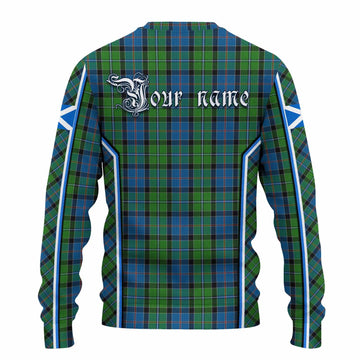 Stirling Tartan Crest Knitted Sweater Scotland Coat of Arm Flag Style - Tartan Vibes Clothing