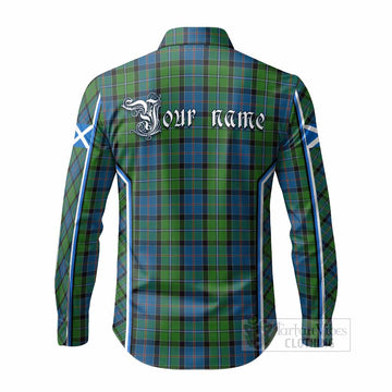 Stirling Tartan Crest Long Sleeve Button Shirts Scotland Coat of Arm Flag Style - Tartan Vibes Clothing
