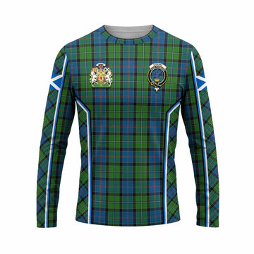 Stirling Tartan Crest Long Sleeve T-Shirt Scotland Coat of Arm Flag Style - Tartan Vibes Clothing