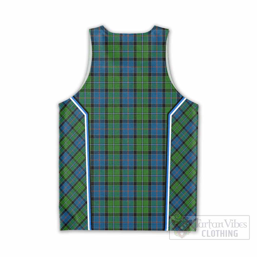 Stirling Tartan Crest Men Tank Top Scotland Coat of Arm Flag Style - Tartan Vibes Clothing