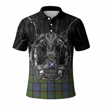 Stirling Tartan Crest Polo Shirt Celtic Odin's Raven Legacy