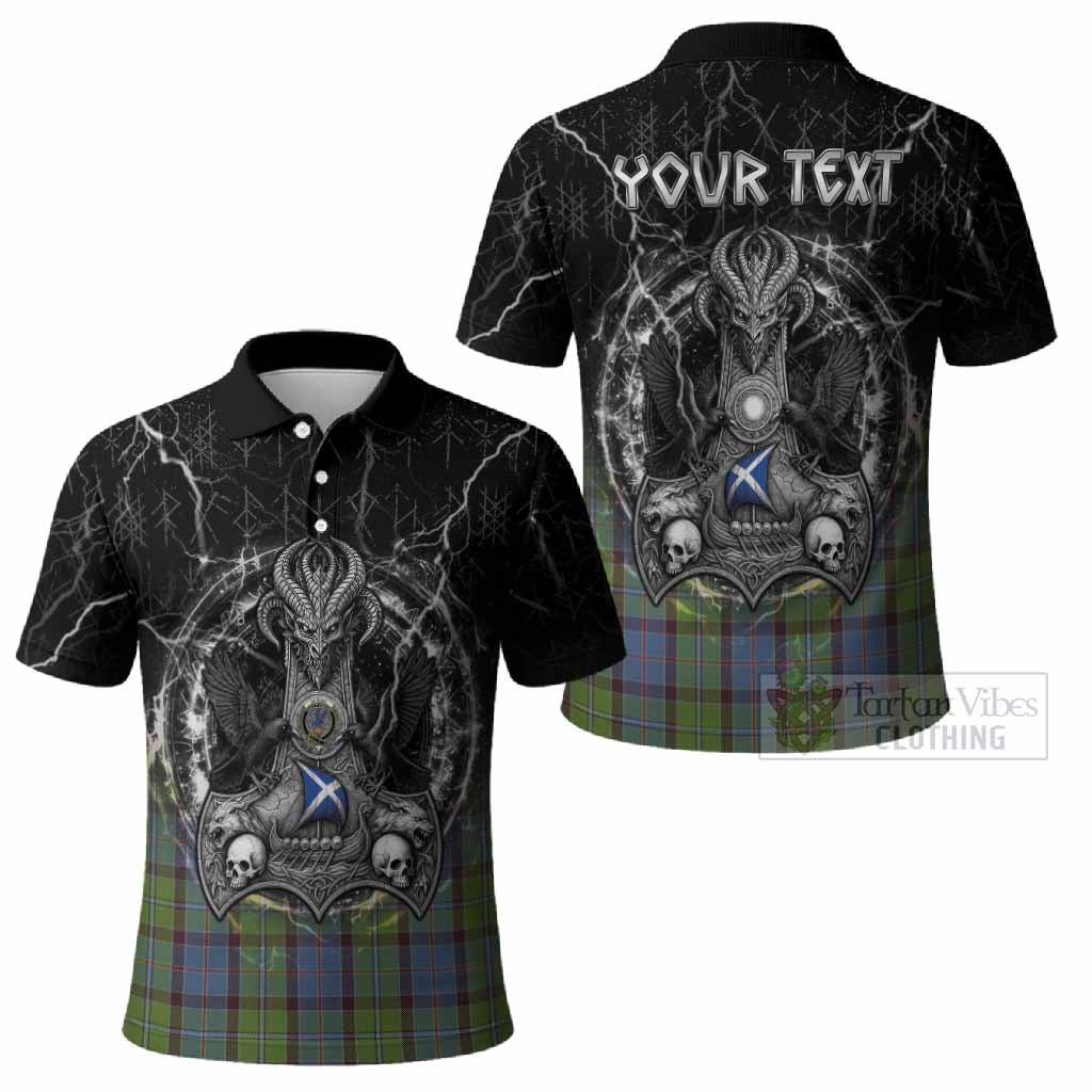 Stirling Tartan Crest Polo Shirt Celtic Odin's Raven Legacy